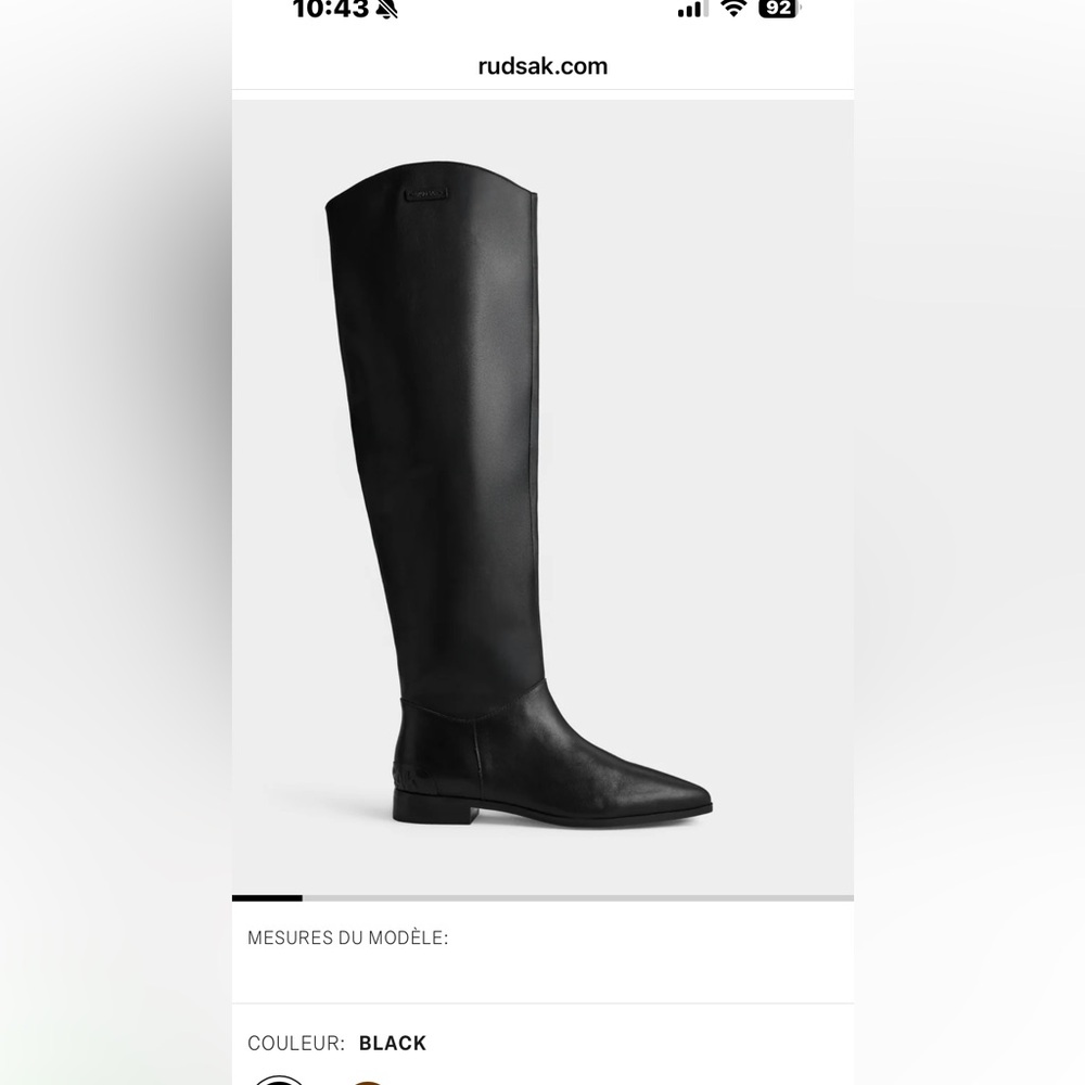 RUDSAK Elegant Black Over the Knee Boots